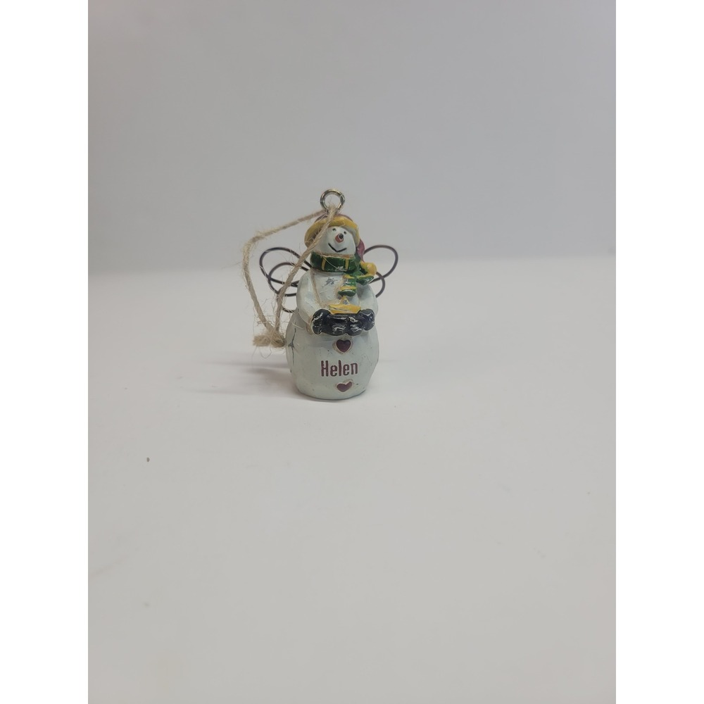 Personalized Helen Snowman Angel Christmas Ornament Winter Holiday Decor